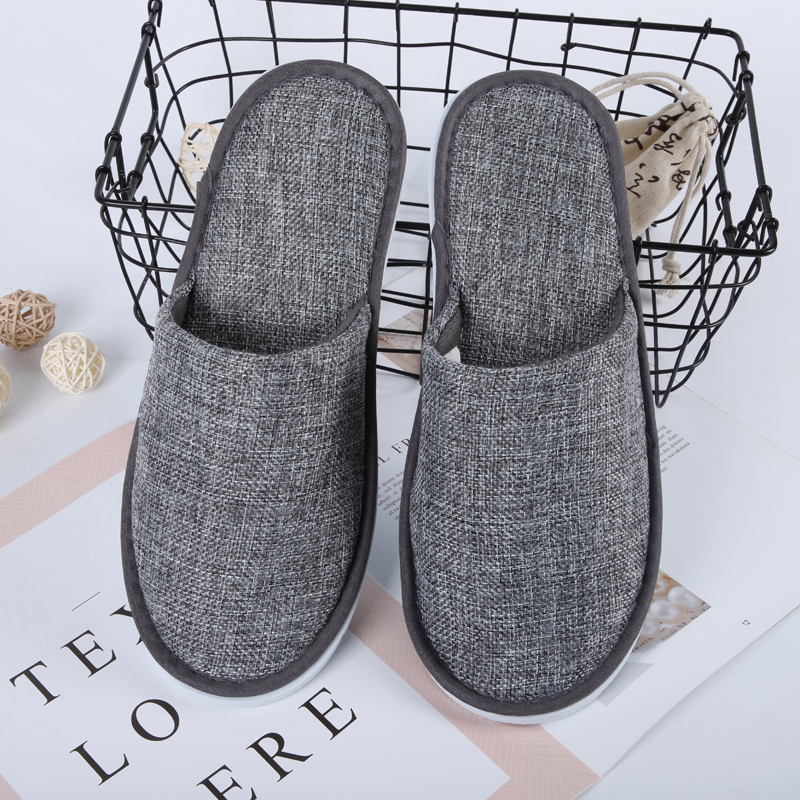 Linen hotel slipper
